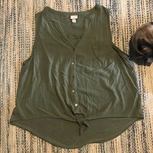 Barely worn army green blouse